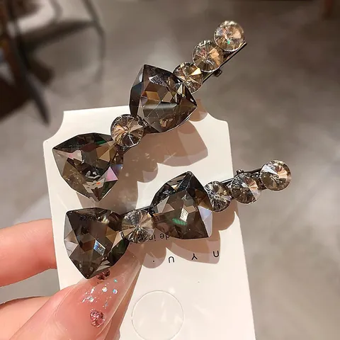 Rhinestone Bow Hair Clip Elegant Alloy Crystal Hairpin Luxury Sparkling Hair Accessories For Women And Girls