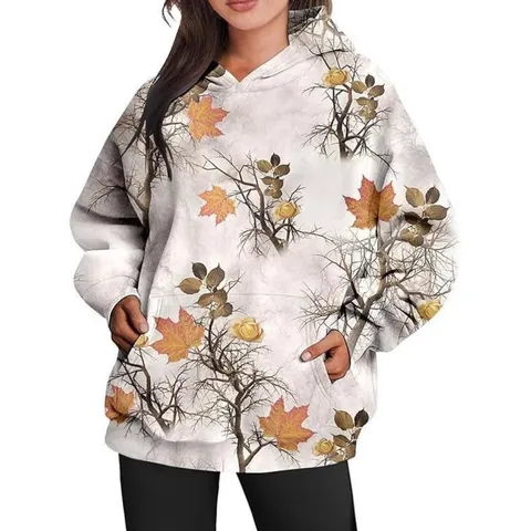 Sweat à Capuche Imprimé Camouflage Décontracté pour Hommes Manches Longues Automne Pullover Regular Fit Top de Sport Basique