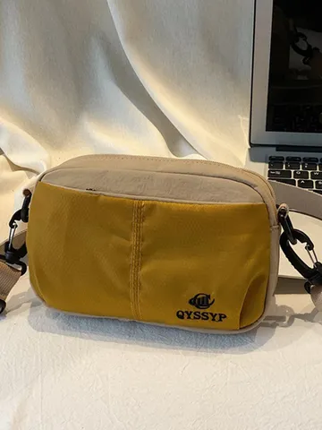 Borsa per Cellulare da Donna in Nylon Leggero a Tracolla Multitasche Piccola Borsa Quadrata Urbana Semplice Casual per Viaggio Quotidiano