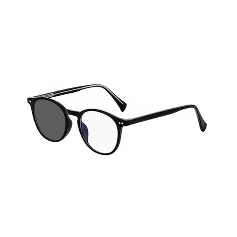 Men's Fashion Oval Photochromic Sunglasses UV400 Protection PC Frame Retro Smart Color Changing Sun Glasses Outdoor