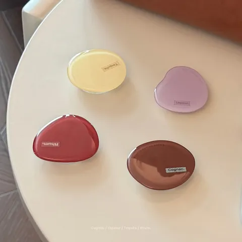 Supporto per Impugnatura del Telefono Pieghevole Retrattile in Acrilico Epossidico Supporto Posteriore Geometrico Colorato per Cellulari Accessorio Tecnologico Unisex