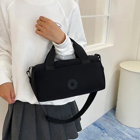 Women Large Capacity Oxford Cloth Crossbody Bag Lightweight Pillow Shape Shoulder Bag Commuter Travel Satchel With Top Handle