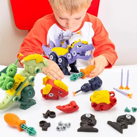 Children DIY Assembly Dinosaur Toys Educational Detachable Building Model Toy Gift For Boys Girls