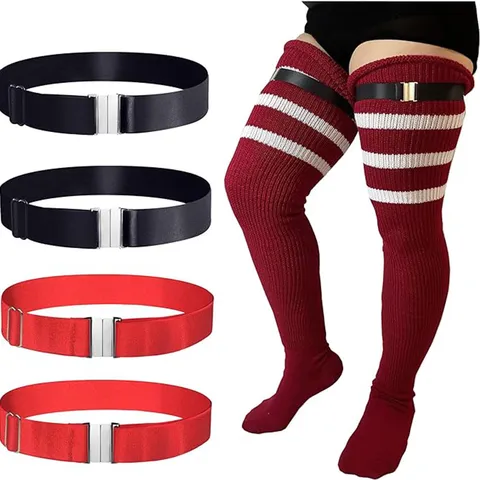 Women's Sexy Adjustable Elastic Thigh Garter Belts Plus Size High Stretch Leg Straps For Hosiery Stockings Lingerie Accessories