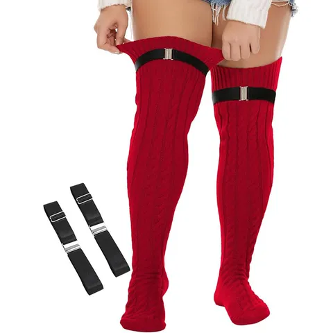 Women's Sexy Adjustable Elastic Thigh Garter Belts Plus Size High Stretch Leg Straps For Hosiery Stockings Lingerie Accessories