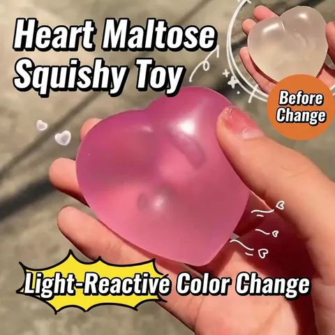 Giocattolo Squishy a Cuore Cambiamento di Colore Antistress Giocattolo Fidget in Plastica Novità Giocattolo Sensoriale Regalo