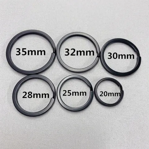 Schwarze Metall Schlüsselringe Spaltringe Runde Schlüsselanhänger Funde Moderner Kunst Stil Robuste Metallringe Für Schlüssel DIY Handwerk Zubehör