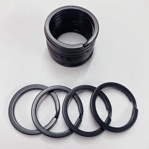 Schwarze Metall Schlüsselringe Spaltringe Runde Schlüsselanhänger Funde Moderner Kunst Stil Robuste Metallringe Für Schlüssel DIY Handwerk Zubehör