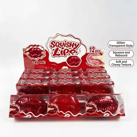 Simulación Grandes Labios Rojos Juguete Squishy Rebote Lento Alivio del Estrés Juguete Novedad Fidget Regalo Día de San Valentín