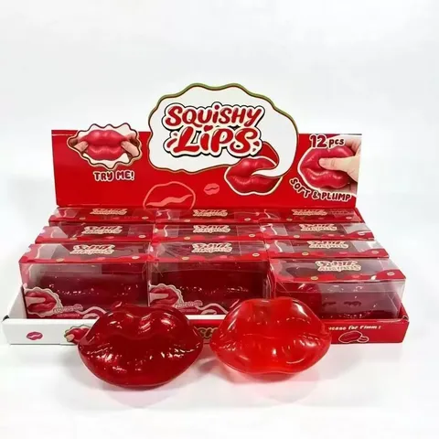 Simulación Grandes Labios Rojos Juguete Squishy Rebote Lento Alivio del Estrés Juguete Novedad Fidget Regalo Día de San Valentín