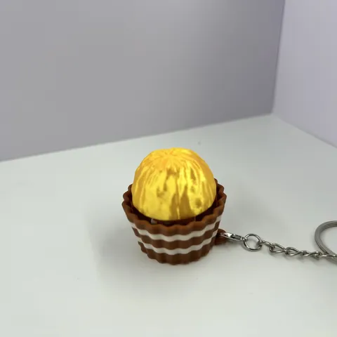 Creative 3D Printed Chocolate Food Shape Clicker Fidget Toy Keychain Bag Pendant Stress Relief Gadget