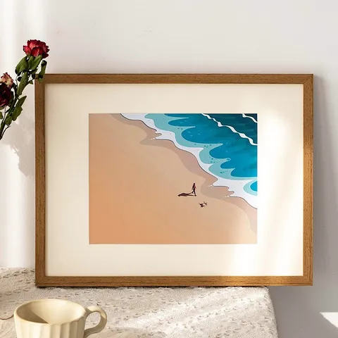 Solid Wood Picture Frame Wall Mounted Photo Frame Art Print Poster Frame For Living Room Bedroom Home Decor