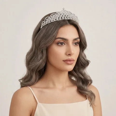 Vintage Palast Stil Strass Krone Diadem Für Braut Hochzeit Abschlussball Geburtstag Party Königin Luxus Legierung Kopfschmuck Damen