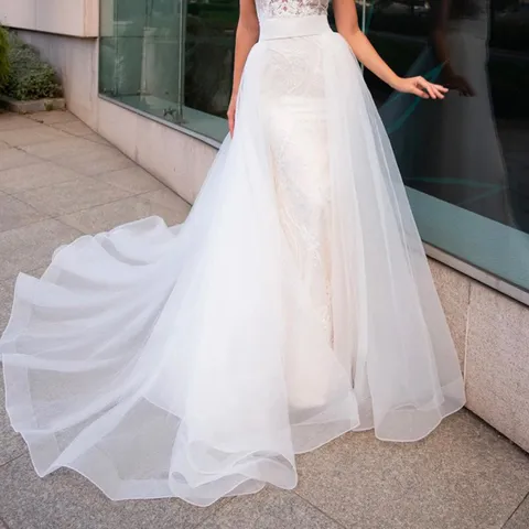 Women's Bridal Tulle Maxi Skirt Multi Layer Organza Puffy Tutu Skirt High Waist Nylon Polyester Ruched Prom Party Dance Bottom