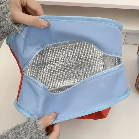 Cartoon Dog Insulated Lunch Bag Portable Checkered Bento Box Tote For Office Students Women Men Picnic Thermal Storage Handbag