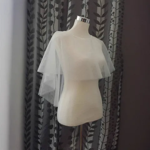 Cape de Mariée Courte en Maille pour Femme Sans Manches套头 Cape de Mariage pour Jeu de Rôle Spectacle Fête Robe