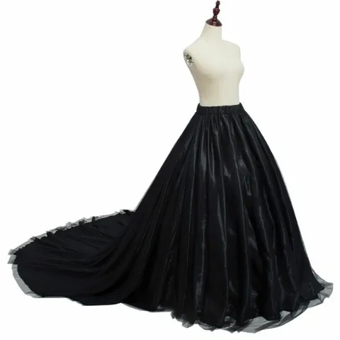 Women's Long Tulle Tail Skirt Layered Princess Tutu Party Prom Dance Skirt Elastic Waist Puffy Evening Skirts