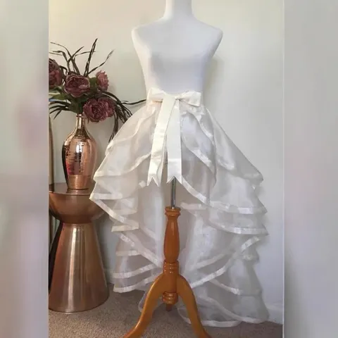Lolita Afneembare Sleep Pofrok Petticoat Polyester Drielaags Ijsgaas Strik Rok Voor Trouwfotografie Vrouwen Onderstuk