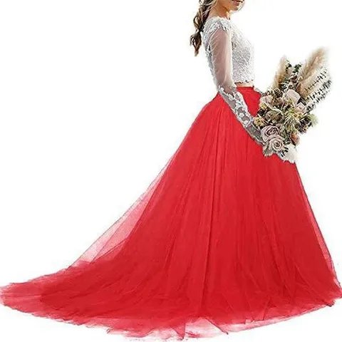 Dames Hoge Taille 4-Laags Mesh Pofrok Afneembare Trouwjurk Accessoire Elegante Lange Tule Rok Voor Fotoshoot
