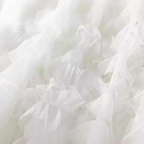 Damen Gestufter Netz Tortenrock Eleganter Hochtaillen Rock Mit Volants Tulle Maxi Rock Fluffiger Party Rock Fotografie Kleid