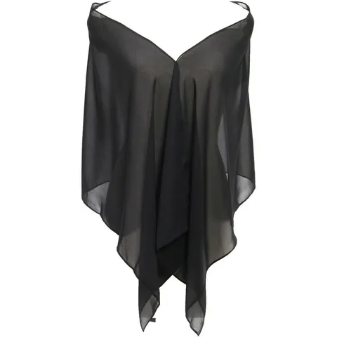 Women's Chiffon Shawl Elegant Lightweight Sun Protection Scarf Thin Bridal Wrap Rolled Edge Rectangular Solid Color Cardigan Top