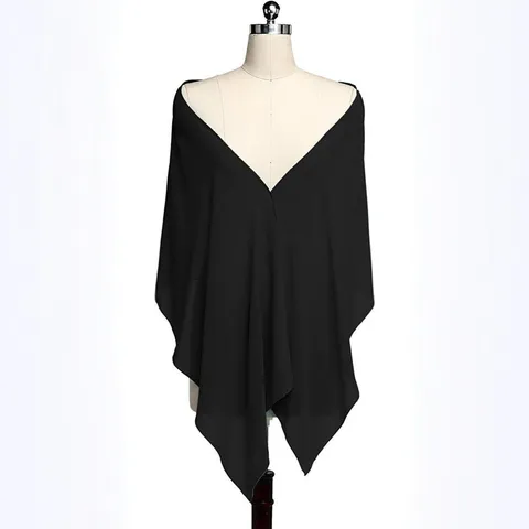 Women's Chiffon Shawl Elegant Lightweight Sun Protection Scarf Thin Bridal Wrap Rolled Edge Rectangular Solid Color Cardigan Top