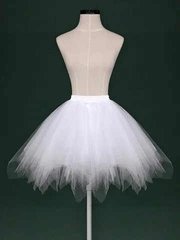 Women Princess Ballet Tulle Tutu Skirt Elastic Waist A-Line Mini Mesh Skirt For Performance Party Casual Wear Polyester Skirt