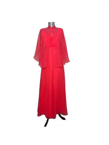 Chinese Stijl Retro Polyester Chiffon Jurk En Sjaal Set Voor Vrouwen Elegant Effen Kleur Vloeiend Top And Bottom Zomerjurk