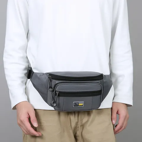 Herren Wasserdichte Nylon Gürteltasche Mehrfach-Tasche Brusttasche Outdoor Casual Umhängetasche Streetwear Crossbody Bag