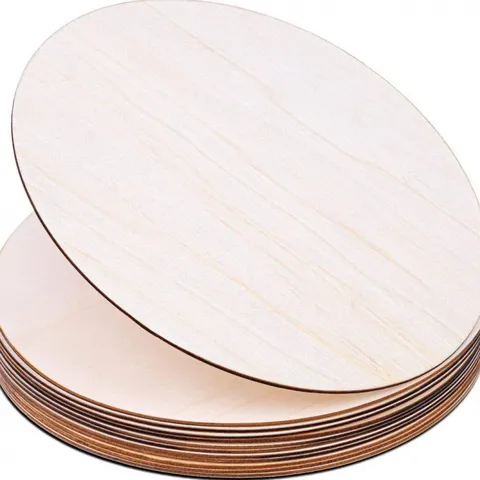 Rodajas de Madera Sin Terminar Círculos Cuadrados Rectángulos En Blanco Para Manualidades DIY Pintura Pirograbado Decoración
