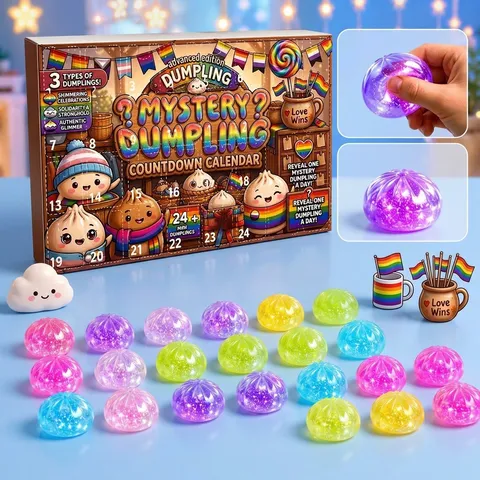 Kristal Squishy Speelgoed Advent Kalender Blind Box Set Volwassenen Stressverlichting Geschenkbox Schattige Dumpling Fidget Speelgoed