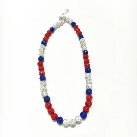 Collar con Colgante de Bola Shamballa de Diamantes de Imitación Coloridos Arcilla Polimérica Cuentas de Cristal Joyería para Mujer
