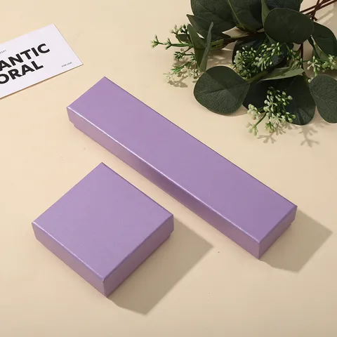 General Jewelry Gift Box Packaging Box For Necklace Ring Bracelet Paper Box Minimalist Solid Color Gift Storage Box