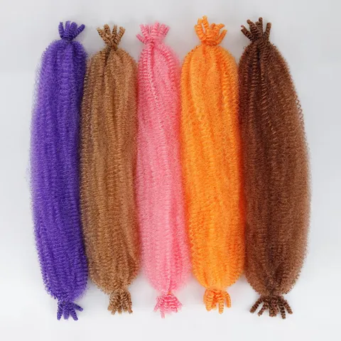 Capelli all'Uncinetto Afro Twist Sintetici Morbidi ed Elastici Extension di Capelli Ricci per Donne Styling Quotidiano