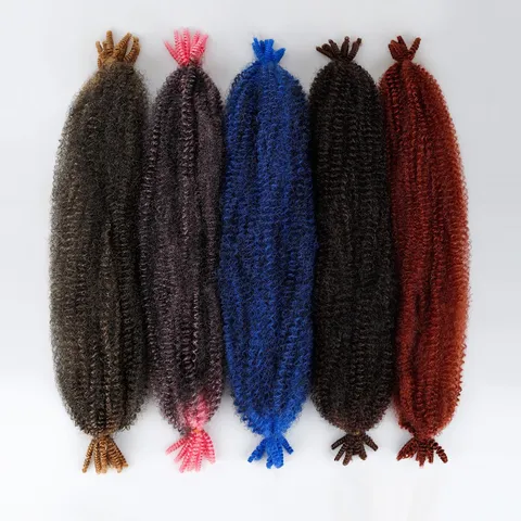 Capelli all'Uncinetto Afro Twist Sintetici Morbidi ed Elastici Extension di Capelli Ricci per Donne Styling Quotidiano