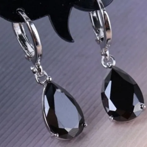 Koreanischer Stil Elegante Tropfen Zirkonia Legierung Hängeohrringe Für Damen Mode Schmuck Tägliche Party Jubiläum Geschenk