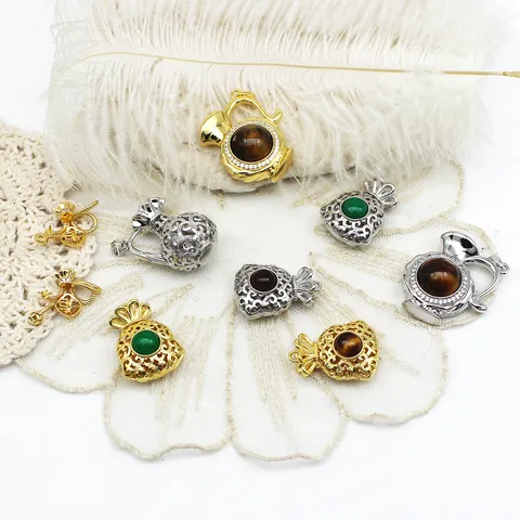 18K Gold Plated Copper Lucky Bag Kettle Wishing Bottle Charms For DIY Jewelry Making Sweater Necklace Pendants Vintage Style Women Accessories