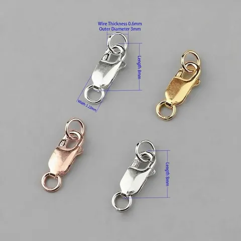 925 Sterling Silver Lobster Clasp Spring Clasp Connectors DIY Jewelry Making Findings Bracelet Necklace Jewelry Accessories