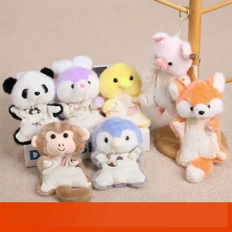 Cute Cartoon Animal Plush Toy Bag Pendant Stuffed Doll Cute Key Chain Stress Relief Toy Kids Gift