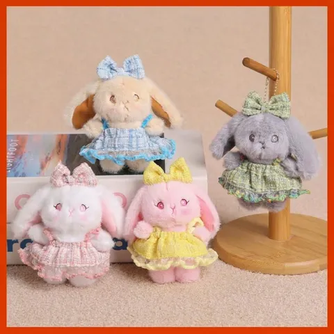 Süßes Prinzessin Hase Plüschtier Anhänger Schlappohr Bunny Plüschpuppe Schultasche Anhänger Schlüsselanhänger Geschenk