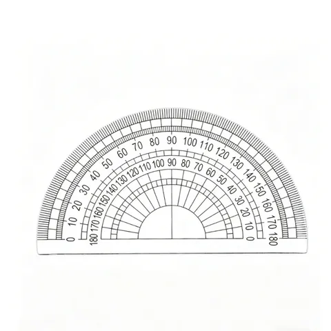 Goniometro a Semicerchio in Plastica Trasparente 180 Gradi Strumento di Disegno Geometria Matematica per Studenti Scuola Ufficio