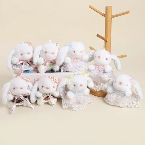Süßes Kaninchen Plüschtier Schlüsselanhänger Weiche Hase Puppe Taschenanhänger