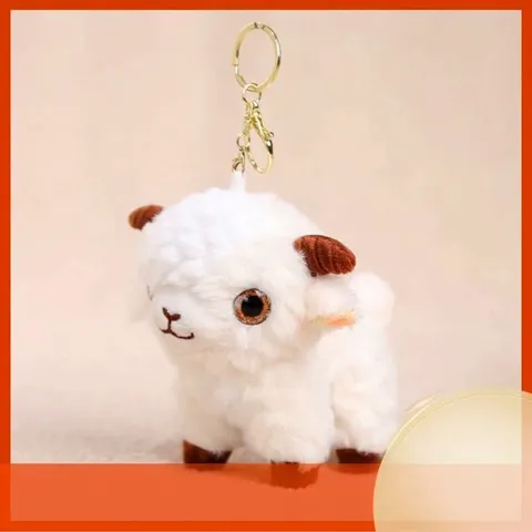 Pluche Schaap Gevuld Dier Sleutelhanger Schattige Krullende Lam Pop Hanger Souvenir Tas Charm Speelgoed