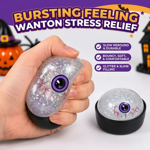 Halloween Mystery Dumpling Squishy Juguete Creativo para Aliviar el Estrés Brillo Dibujos Animados Simulación Squeeze Juguete para Fiesta Niños Adultos