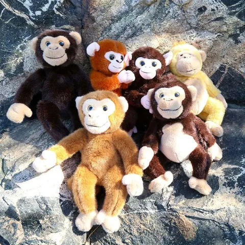 Simuliertes Affen Plüschtier Gestopftes Tier Puppe Weiches Kinder Begleiter Spielzeug Zoo Souvenir Geschenk