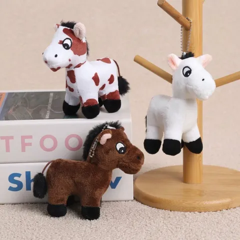 Süßes Pony Plüschtier Anhänger Schlüsselanhänger Stofftier Puppe Tasche Hängende Ornament Süße Cartoon Pferd Spielzeug Geschenk