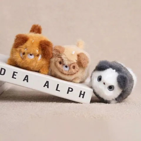 Niedlicher Cartoon Hund Plüschtier Anhänger Weiche Gefüllte Tierpuppe Tasche Hängende Ornament Schlüsselring Kinder Geschenk