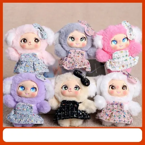 Cute Plush Vinyl Doll Pendant Keychain Cartoon Cute Animal Bag Charm Soft Stuffed Toy Fashion Keyring Gift For Women
