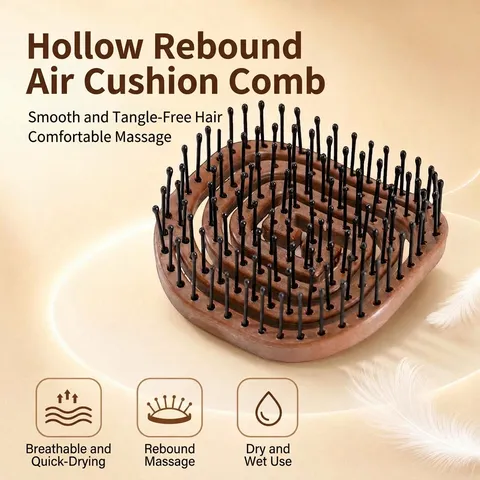 Wheat Straw Vent Hair Brush Curl Defining Styling Comb Massage Fluffy Hairbrush For Women Daily Hair Care Tool