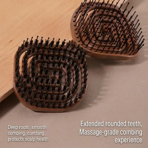 Wheat Straw Vent Hair Brush Curl Defining Styling Comb Massage Fluffy Hairbrush For Women Daily Hair Care Tool